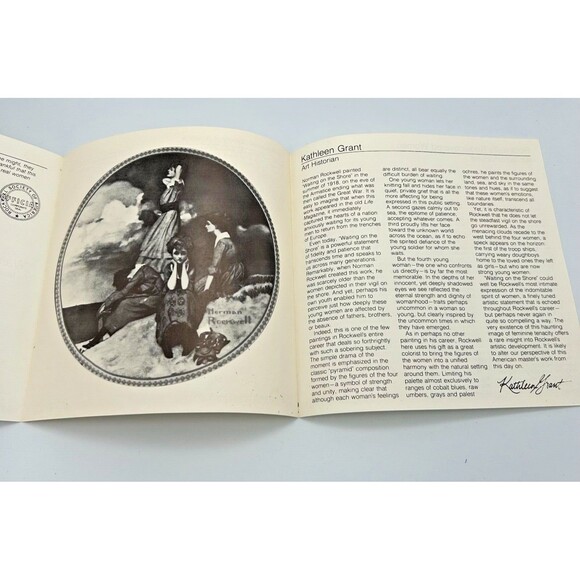 KNOWLES Norman Rockwell Women 1981 Waiting On The Shore 8.5" Plate w/ Box & COA - Picture 6 of 11